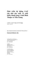 Báo cáo nghiên cứu nông nghiệp 