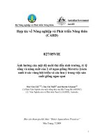 Báo cáo nghiên cứu nông nghiệp 