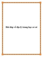 Hỏi đáp về địa lý trung học cơ sở ppt