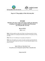 Báo cáo nghiên cứu nông nghiệp 