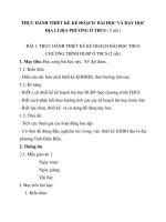 THỰC HÀNH THIẾT KẾ KẾ HOẠCH BÀI HỌC VÀ DẠY HỌC ĐỊA LÍ ĐỊA PHƯƠNG Ở THCS ( 5 tiết ) ppt