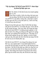 Việc áp dụng Chế độ kế toán DNNVV chưa thực sự đem lại hiệu quả cao docx