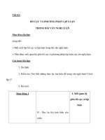 BỐ CỤC VÀ PHƯƠNG PHÁP LẬP LUẬN TRONG BÀI VĂN NGHỊ LUẬN ppt