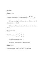 Đề thi tốt nghiệp THPT môn toán_Đề số 120 doc