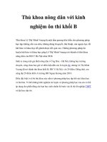 Thủ khoa nông dân với kinh nghiệm ôn thi khối B docx