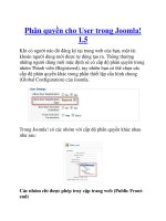 Phân quyền cho User trong Joomla! 1.5 pot