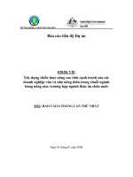 Báo cáo nghiên cứu nông nghiệp 