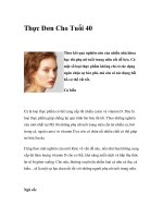 Thực Đơn Cho Tuổi 40 pptx