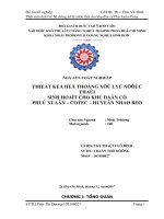 Thiết kế hệ thống xử lý nước thải sinh hoạt khu dân cư Phú Xuân, Cotec, Huyện Nhà Bè