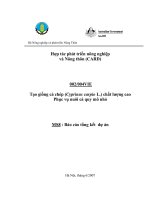 Báo cáo nghiên cứu nông nghiệp 