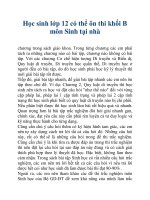 Học sinh lớp 12 có thể ôn thi khối B môn Sinh tại nhà ppt