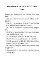 NHỮNG VẤN ĐỀ ON TẬP, TỔNG KẾT GIAO TRÌNH docx