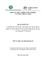 Báo cáo nghiên cứu nông nghiệp 