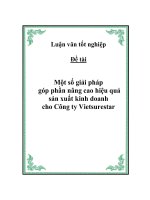 Đề tài: “Một số giải pháp góp phần nâng cao hiệu quả sản xuất kinh doanh cho Công ty Vietsurestar” l pdf