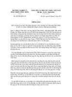 Thông báo số 309/TB-BNN-VP pot