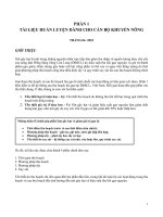 TÀI LIỆU HUẤN LUYỆN DÀNH CHO CÁN BỘ KHUYẾN NÔNG pptx