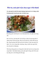 Phở tíu, món phở trộn chua ngọt ở Hà thành pot