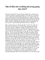 Một số điều nên và không nên trong giảng dạy toán/9 docx