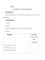 ĐẶC ĐIỂM CỦA VĂN BẢN NGHỊ LUẬN doc