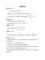 Đề thi tốt nghiệp THPT môn toán_Đề số 39 potx