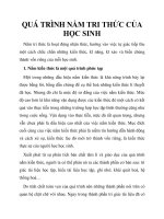 QUÁ TRÌNH NẮM TRI THỨC CỦA HỌC SINH doc