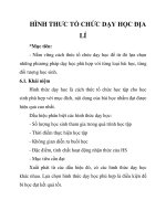 HÌNH THƯC TỔ CHỨC DẠY HỌC ĐỊA LÍ potx