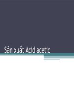 Công nghệ Vi sinh: Sản xuất Acid acetic pptx