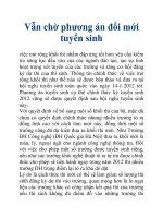 Vẫn chờ phương án đổi mới tuyển sinh docx