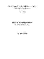 XÂY DỰNG KHUNG ƯU TIÊN NGHIÊN CỨU VÀ PHÁT TRIỂN THỦY SẢN VIỆT NAM doc