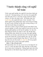 7 bước thành công với nghề kế toán ppt