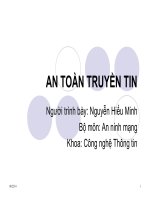 Bài giảng AN TOÀN TRUYỀN TIN