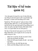 Tài liệu về kế toán quản trị ppt