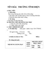 TÊN BÀI: TRƯỜNG TĨNH ĐIỆN potx