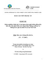 Báo cáo nghiên cứu nông nghiệp 