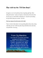 Học cách tự tin: Tôi làm được! doc