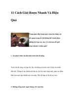 11 Cách Giải Rượu Nhanh Và Hiệu Quả ppt