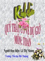 Giáo án môn toán 