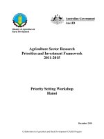 Báo cáo nghiên cứu nông nghiệp 