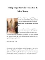 Những Thực Đơn Cần Tránh Khi Bị Loãng Xương docx