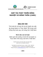 Báo cáo nghiên cứu nông nghiệp 