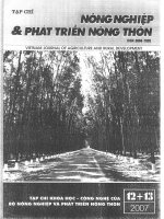 Báo cáo nghiên cứu nông nghiệp 