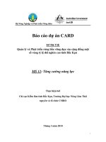 Báo cáo nghiên cứu nông nghiệp 