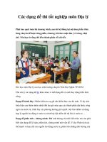 Các dạng đề thi tốt nghiệp môn Địa lý ppt