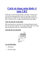 Cách sử dụng màn hình vi tính CRT doc