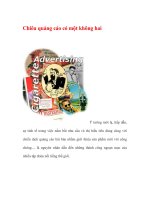 Chiêu quảng cáo có một không hai