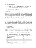 Báo cáo nghiên cứu nông nghiệp 