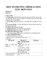 MỘT SỐ PHƯƠNG TRÌNH LƯỢNG GIÁC ĐƠN GIẢN ppt