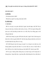 *ĐỀ : Suy nghĩ của anh/chị trước nguy cơ bùng nổ đại dịch HIV/AIDS? docx