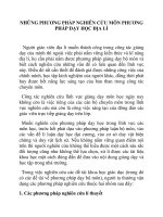 NHỮNG PHƯƠNG PHÁP NGHIÊN CỨU MÔN PHƯƠNG PHÁP DẠY HỌC ĐỊA LÍ pot