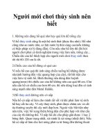 Người mới chơi thủy sinh nên biết potx